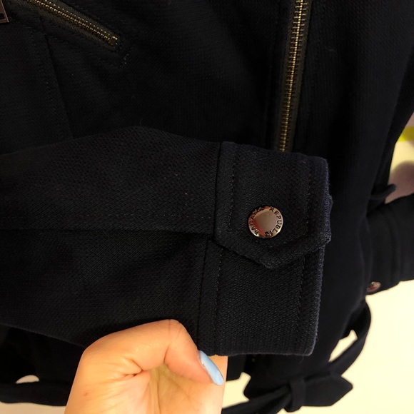 Banana Republic Navy Cotton Moto/Biker jacket - Picture 4 of 7